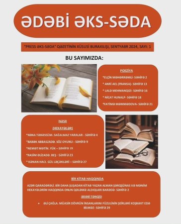 "Ədəbi əks-səda" qəzetinin ilk sayı (pdf)